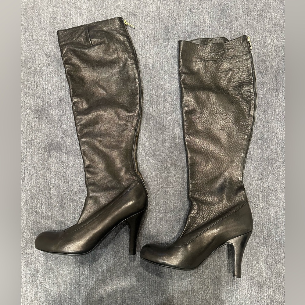 Lanvin knee high leather boots